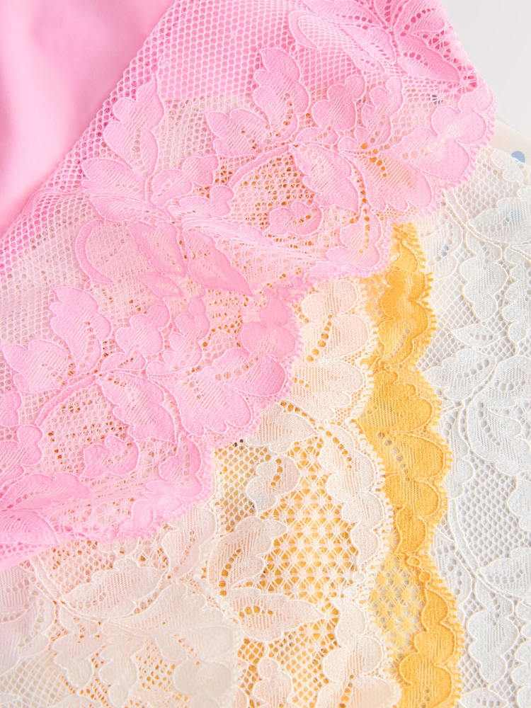 Estampa tropical - No VPL Pacote de sem Briefs 5 renda - Imagem 10 de 10