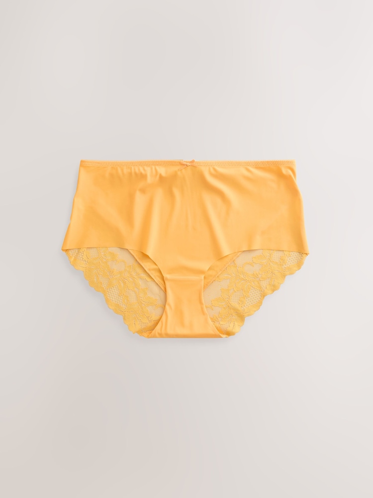 Tropical Print Midi No VPL Lace Back Briefs 5 Pack - Image 7 of 7