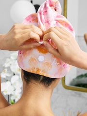 Dock & Bay Georgia Peach Hair Wrap Quick Dry Hair Towel Suede - Image 5 of 6