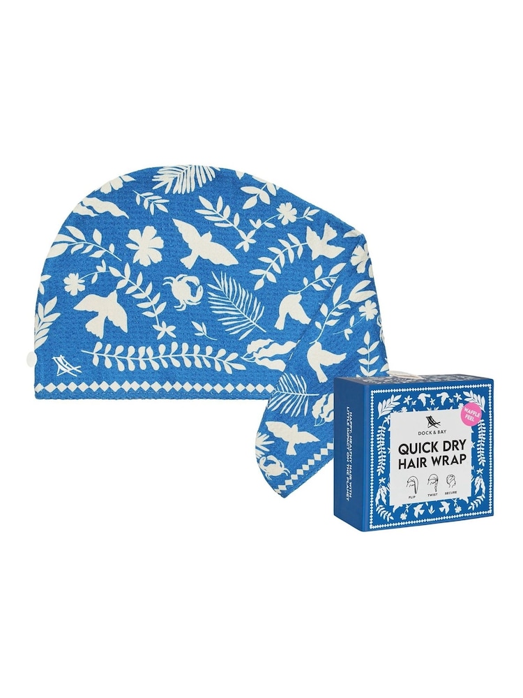 Dock & Bay Serene Songbird Wrap Quick Dry Waffle Hair Towel - Image 6 of 6