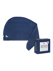 Dock & Bay Nautical Navy Hair Wrap Quick Dry Hair Towel Waffle - Image 6 of 6