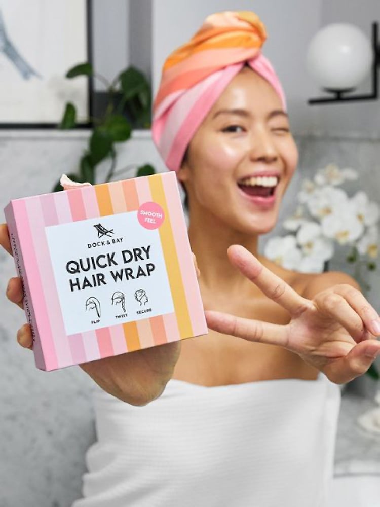 Dock & Bay Miami Sorbet Hair Wrap Quick Dry Hair Towel Suede - Image 1 of 6