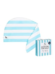 Dock & Bay Tulum Blue Hair Wrap Quick Dry Hair Towel Suede - Image 6 of 6