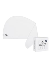 Dock & Bay Crystal White Wrap Quick Dry Waffle Hair Towel - Image 3 of 3