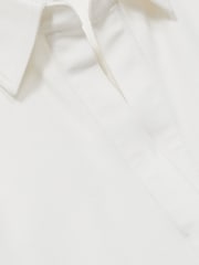 Reiss Cream Astrid Open-Collar Polo Shirt - Image 7 of 7