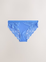 Blauw bloemenprint - Set van 2 hoogopgesneden slipjes met kanten afwerking - Image 8 of 11