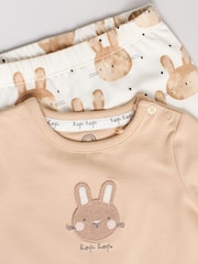 Neutro con conejito - Conjunto de 2 piezas de camisetas y leggings para bebé (0 meses a 2 años) - Imagen 8 de 11