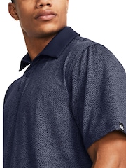 Under Armour Navy Golf T2G Printed Polo Shirt - Image 3 of 5