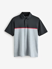 Under Armour Black/Grey Golf Payoff 3.0 Stripe Polo Shirt - Image 1 of 2