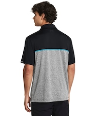 Under Armour Black/Grey Golf Payoff 3.0 Stripe Polo Shirt - Image 2 of 2