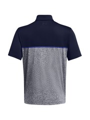 Under Armour Black/Grey Golf Payoff 3.0 Stripe Polo Shirt - Image 5 of 7