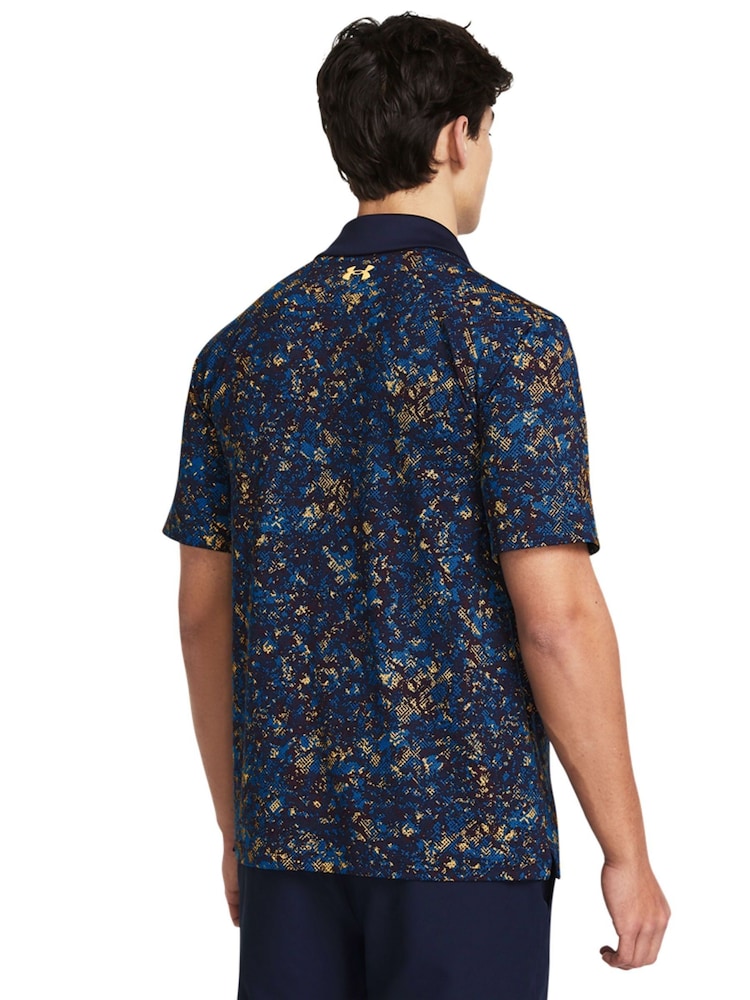 Under Armour Navy Golf T2G Printed Polo Shirt - Image 2 of 4