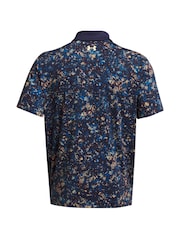 Under Armour Navy Golf T2G Printed Polo Shirt - Image 4 of 4