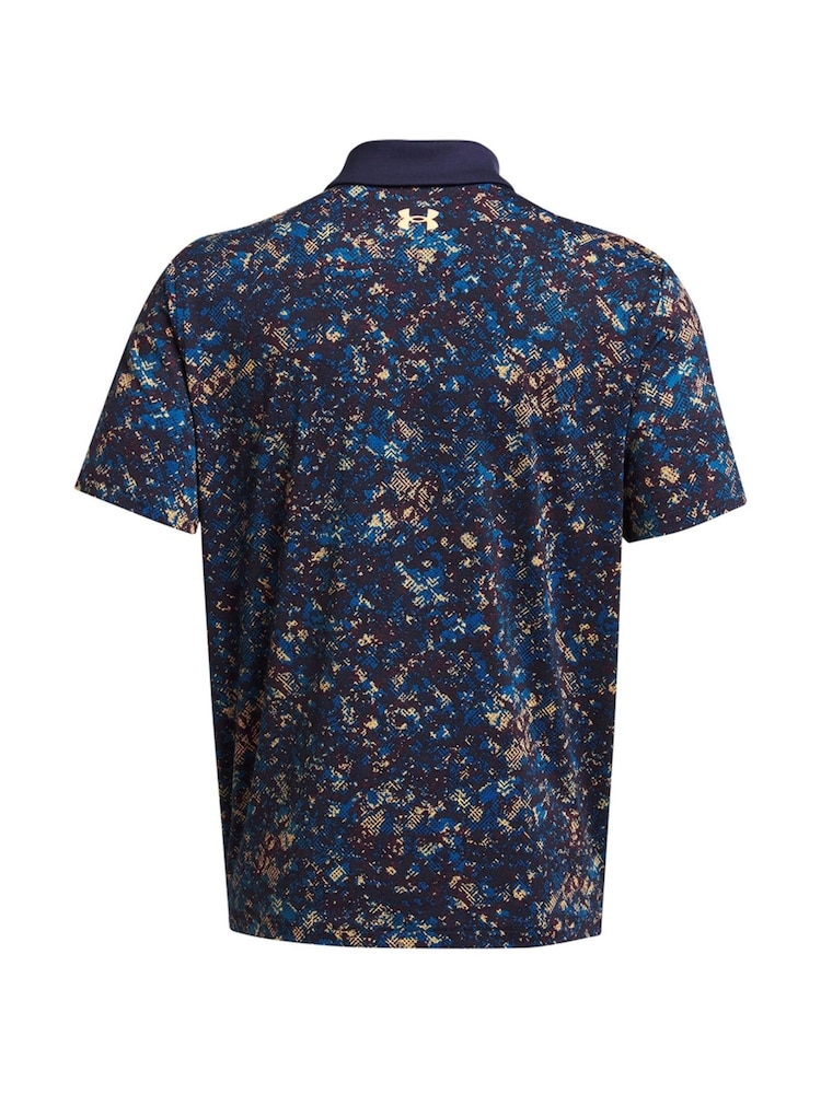 Under Armour Navy Golf T2G Printed Polo Shirt - Image 4 of 4