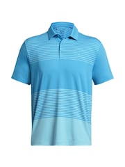 Under Armour Bright Blue Golf Playoff 3.0 Stripe Polo Shirt - Image 3 of 4