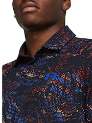 Under Armour Navy Golf Playoff 3.0 Printed Polo Shirt - Image 4 of 6