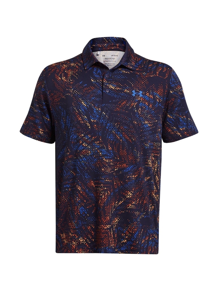 Under Armour Navy Golf Playoff 3.0 Printed Polo Shirt - Image 5 of 6