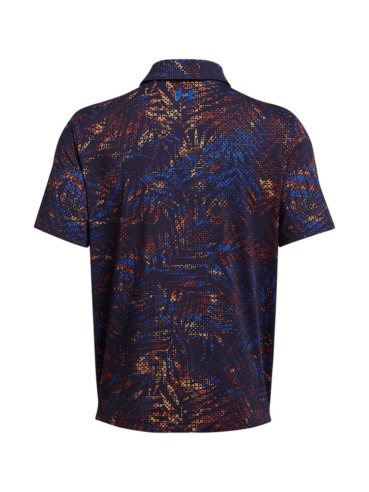 Under Armour Navy Golf Playoff 3.0 Printed Polo Shirt - Image 6 of 6