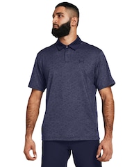 Under Armour Dark Blue Golf T2G Printed Polo Shirt - Image 1 of 5