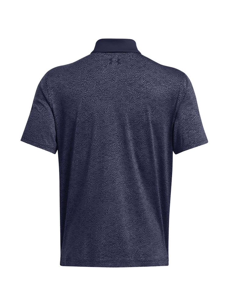 Under Armour Dark Blue Golf T2G Printed Polo Shirt - Image 5 of 5