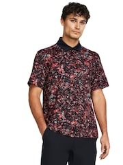 Under Armour Red/Black Golf T2G Printed Polo Shirt - Image 1 of 5
