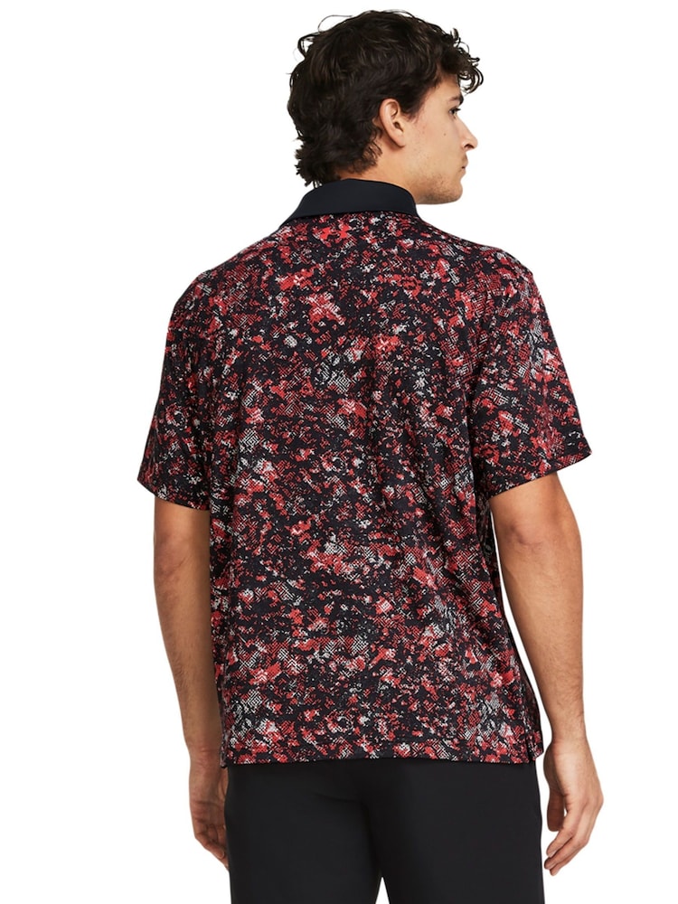 Under Armour Red/Black Golf T2G Printed Polo Shirt - Image 2 of 5