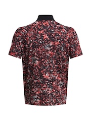 Under Armour Red/Black Golf T2G Printed Polo Shirt - Image 5 of 5