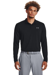 Under Armour Black Golf Matchplay Long Sleeve Polo Shirt - Image 1 of 6
