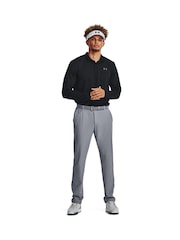 Under Armour Black Golf Matchplay Long Sleeve Polo Shirt - Image 3 of 6