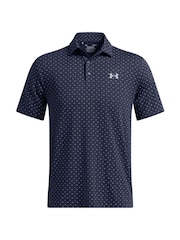 Under Armour Dark Blue Golf Playoff 3.0 Printed Polo Shirt - Image 3 of 4