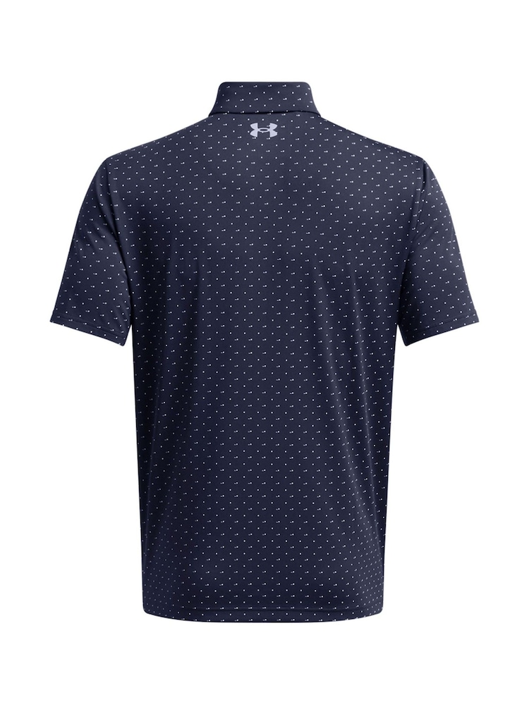 Under Armour Dark Blue Golf Playoff 3.0 Printed Polo Shirt - Image 4 of 4