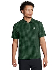 Under Armour Dark Green Golf Playoff 3.0 Printed Polo Shirt - Image 1 of 4