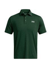 Under Armour Dark Green Golf Playoff 3.0 Printed Polo Shirt - Image 3 of 4