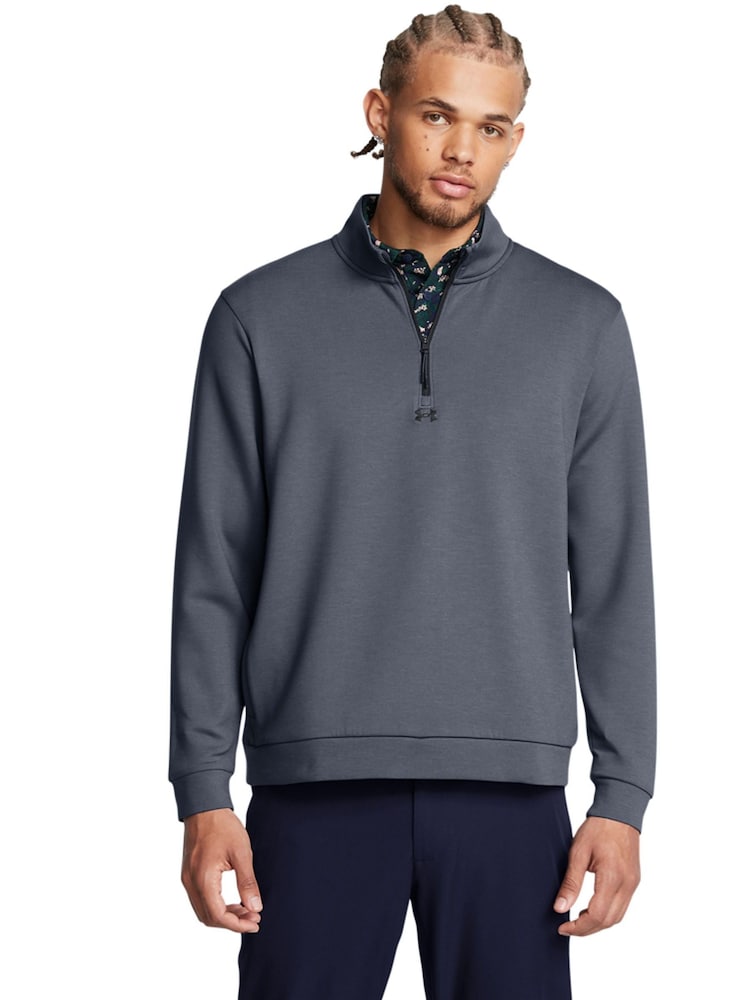 Under Armour Dark Grey Drive Quarter Zip Sweatshirt - Image 1 of 5