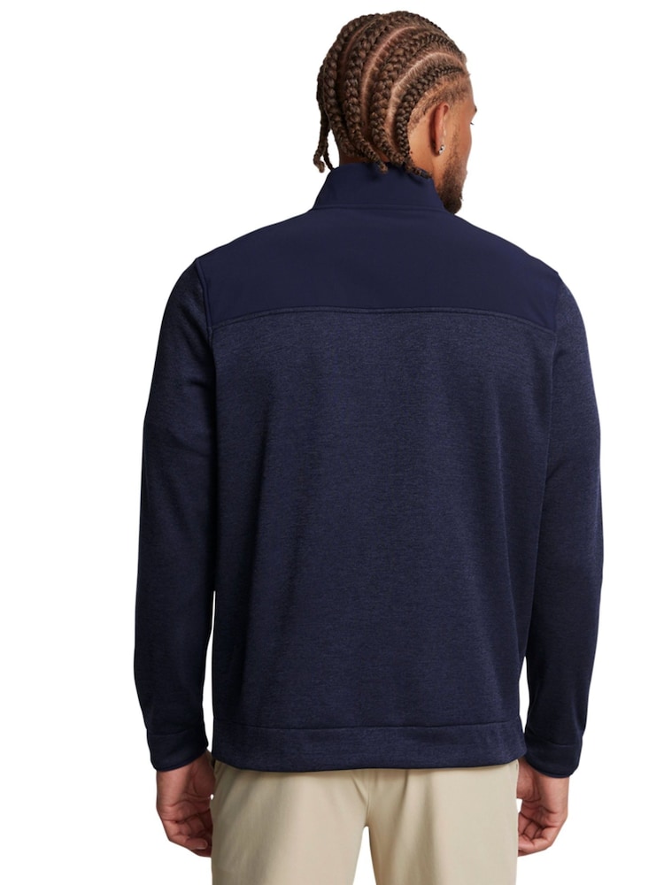 Under Armour Navy Drive Storm Quarter Zip Sweatshirt - Image 2 of 5 Under Armour Navy Drive Storm Quarter Zip Sweatshirt - Image 2 of 5