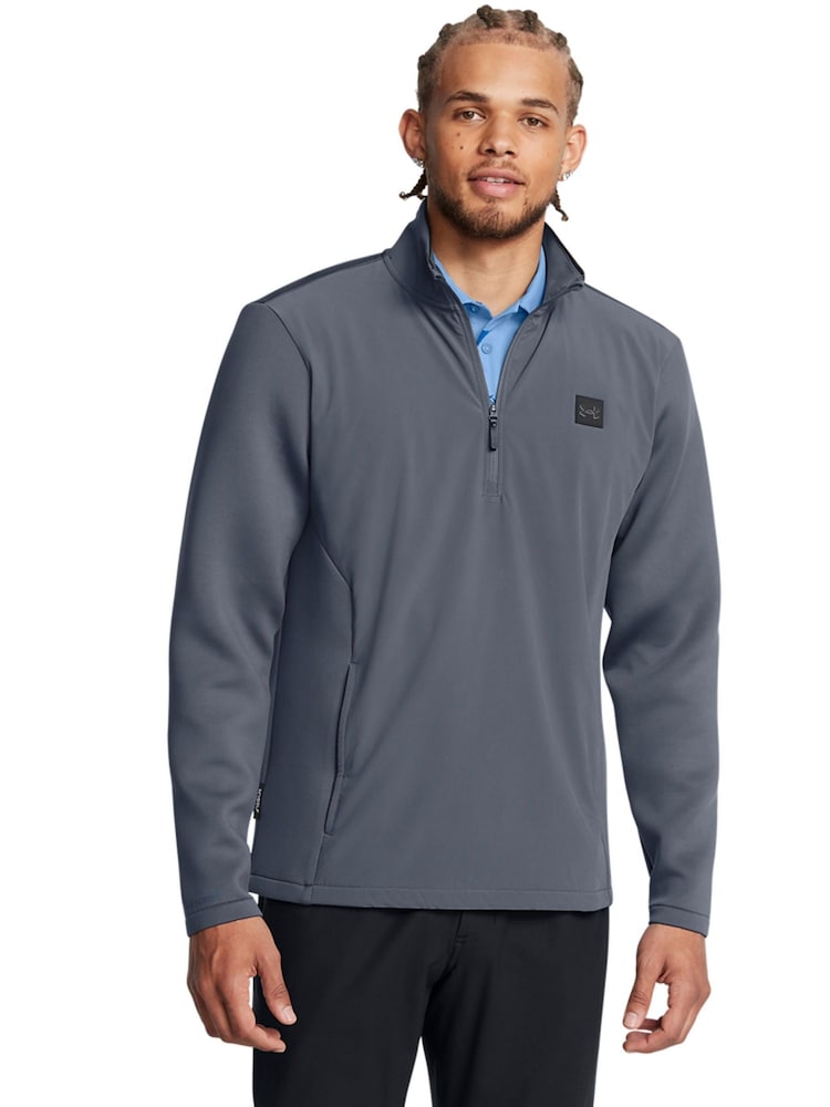 Under Armour Grey Drive Pro Storm Quarter Zip Sweatshirt - Image 1 of 6