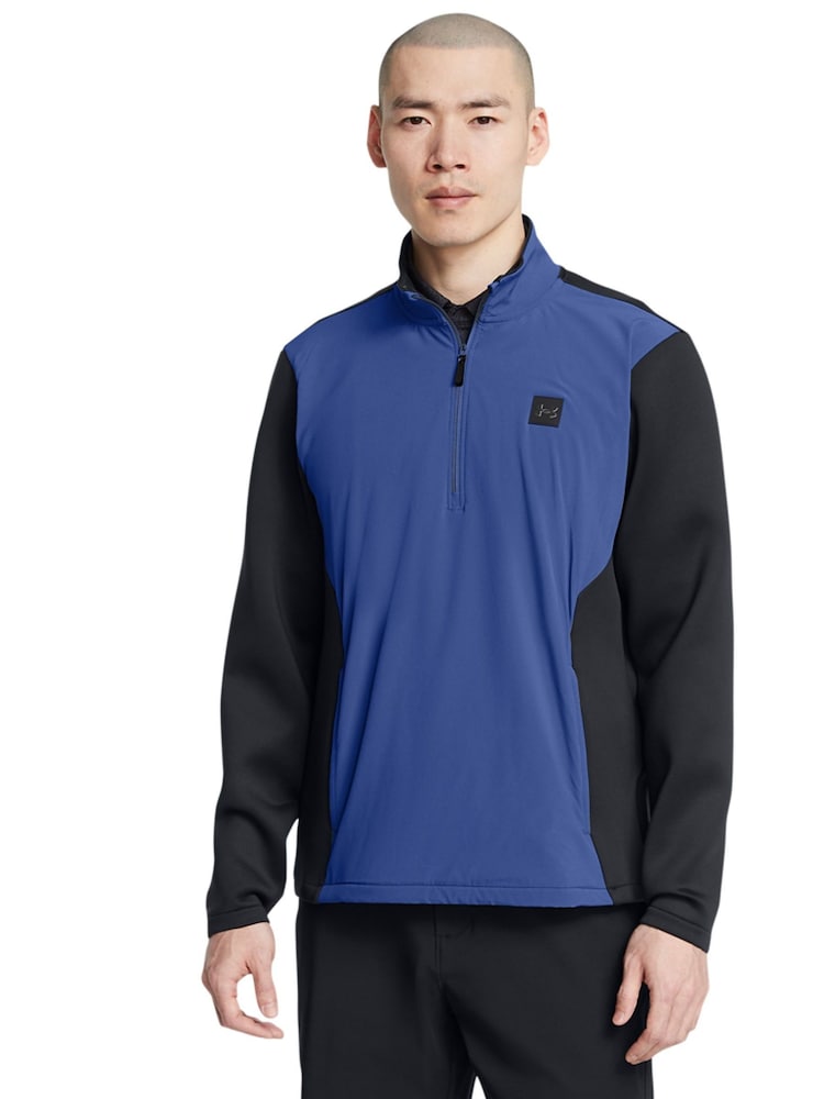 Under Armour Blue/Navy Drive Pro Storm Quarter Zip Sweatshirt - Image 1 of 5