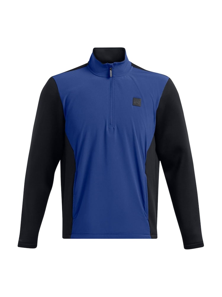 Under Armour Blue/Navy Drive Pro Storm Quarter Zip Sweatshirt - Image 4 of 5