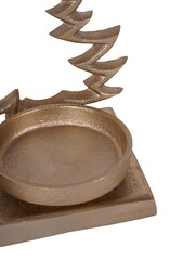 Laura Ashley Set of 3 Champagne Gold Festive Aluminium Xmas Tree Tea Light Holders - Image 5 of 5