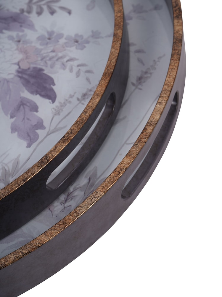 Laura Ashley Set of 2 Purple Linlithgow Trays - Image 6 of 6