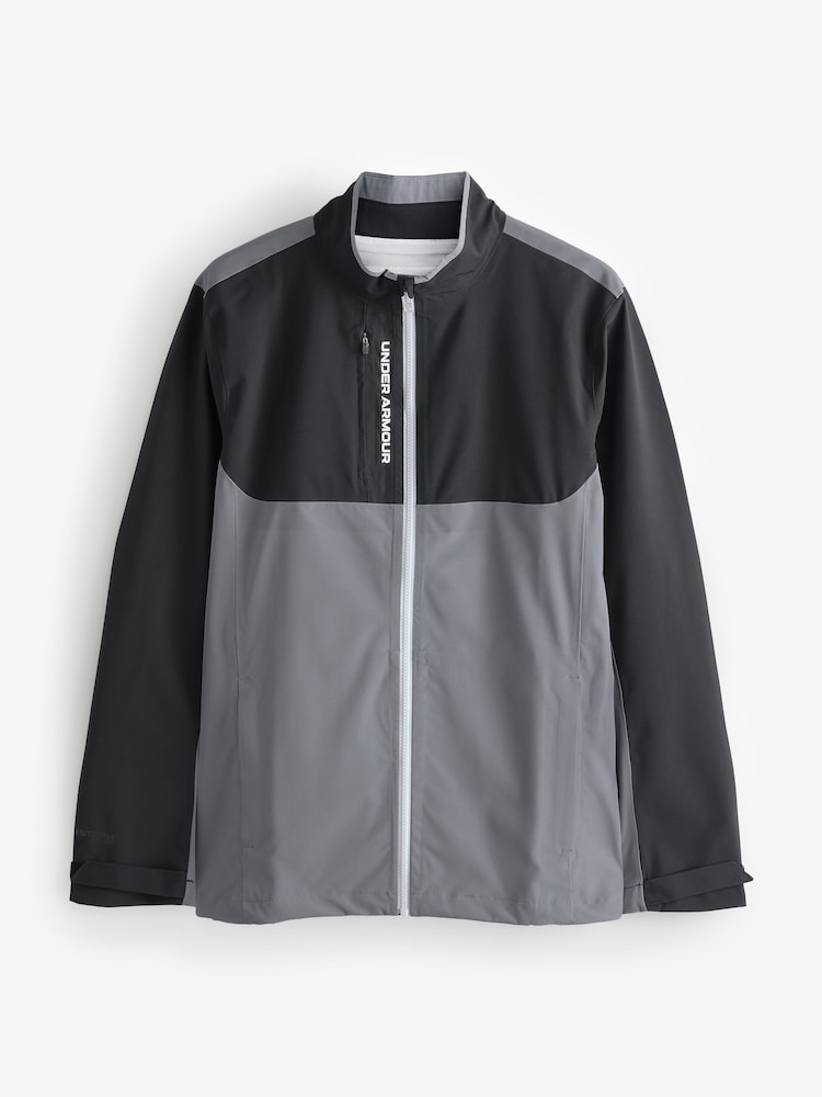 Under Armour Grey/Black Golf Glide Rain Jacket - Image 3 of 3