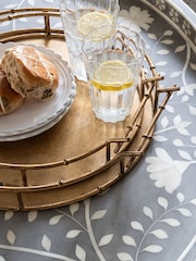 Laura Ashley Set of 2 Mustard Gold Astaire Bamboo Trays - Image 2 of 5