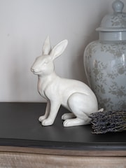 Laura Ashley Cream Hare Sculpture Ornament - Image 1 of 6