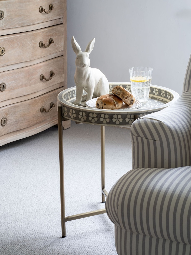 Laura Ashley Cream Hare Sculpture Ornament - Image 2 of 6