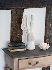Laura Ashley White Large Hare Head Sculpture - Image 1 of 6