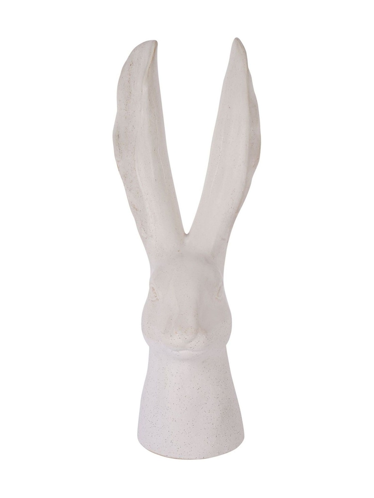 Laura Ashley White Large Hare Head Sculpture - Image 2 of 6