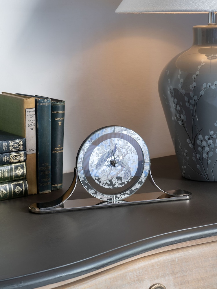 Laura Ashley Grey Belvedere Mantel Clock - Image 1 of 6