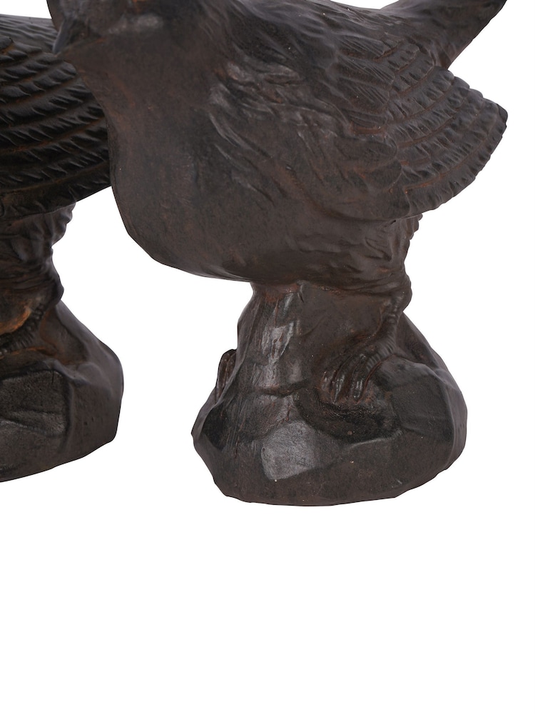 Laura Ashley Brown Set of 2 Resin Sitting Bird - Image 5 of 5 Laura Ashley Brown Set of 2 Resin Sitting Bird - Image 5 of 5