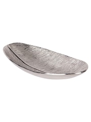 Laura Ashley Silver Large Albury Leaf Oval Bowl - Image 2 of 6