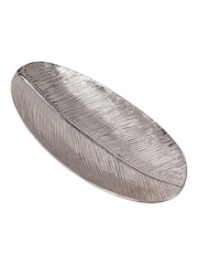 Laura Ashley Silver Large Albury Leaf Oval Bowl - Image 4 of 6